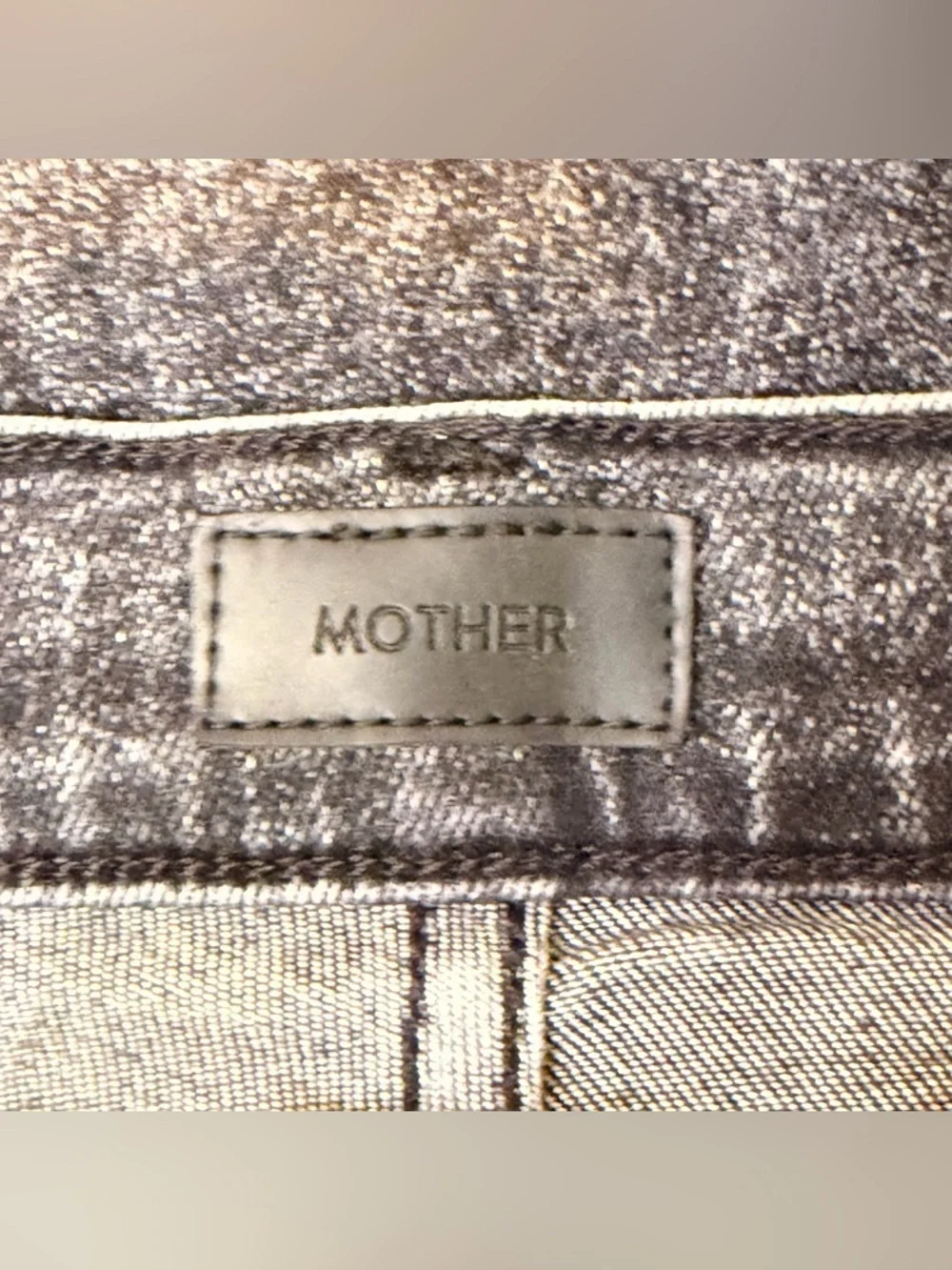 MOTHER The Stunner High Rise Skinny Jeans 29 Charcoal “Train Stops” Denim - Picture 9 of 13